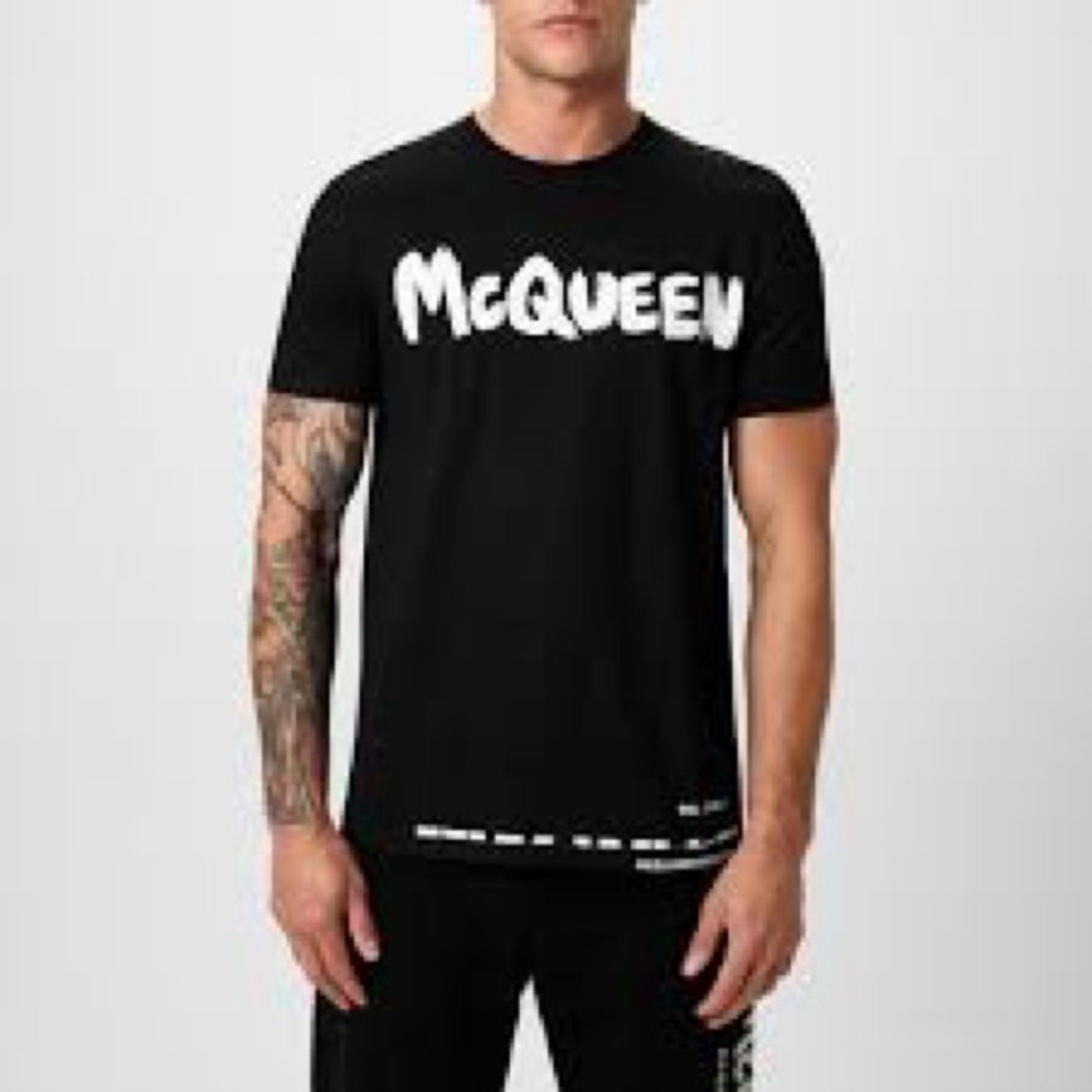 Alexander McQueen Black Graphic Tee